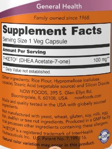 NOW 7-KETO 100 mg 60vc