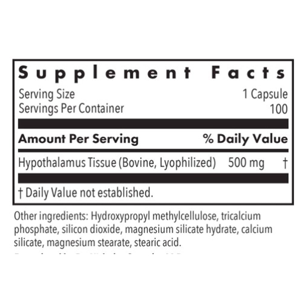 Allergy Research Group Hypothalamus Natural Glandular 100c