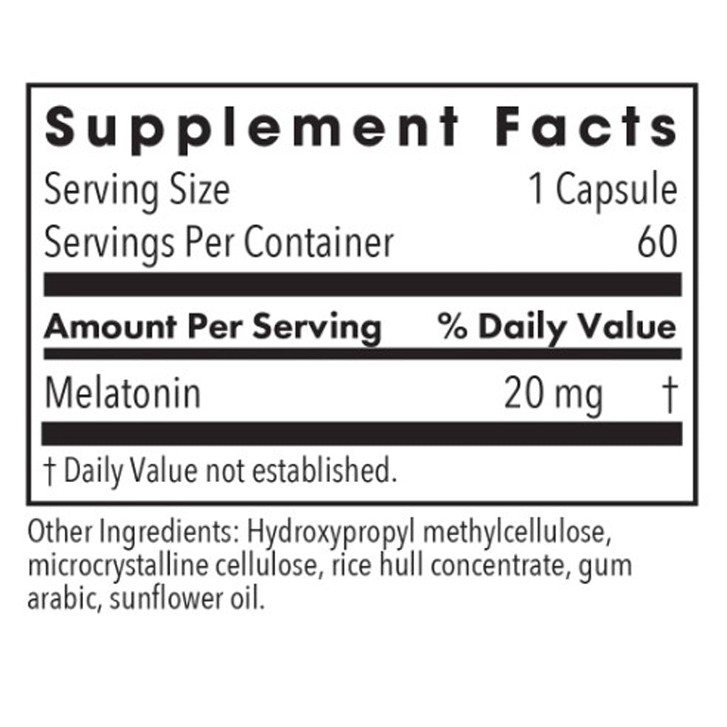 Allergy Research Group Melatonin 20mg 60c