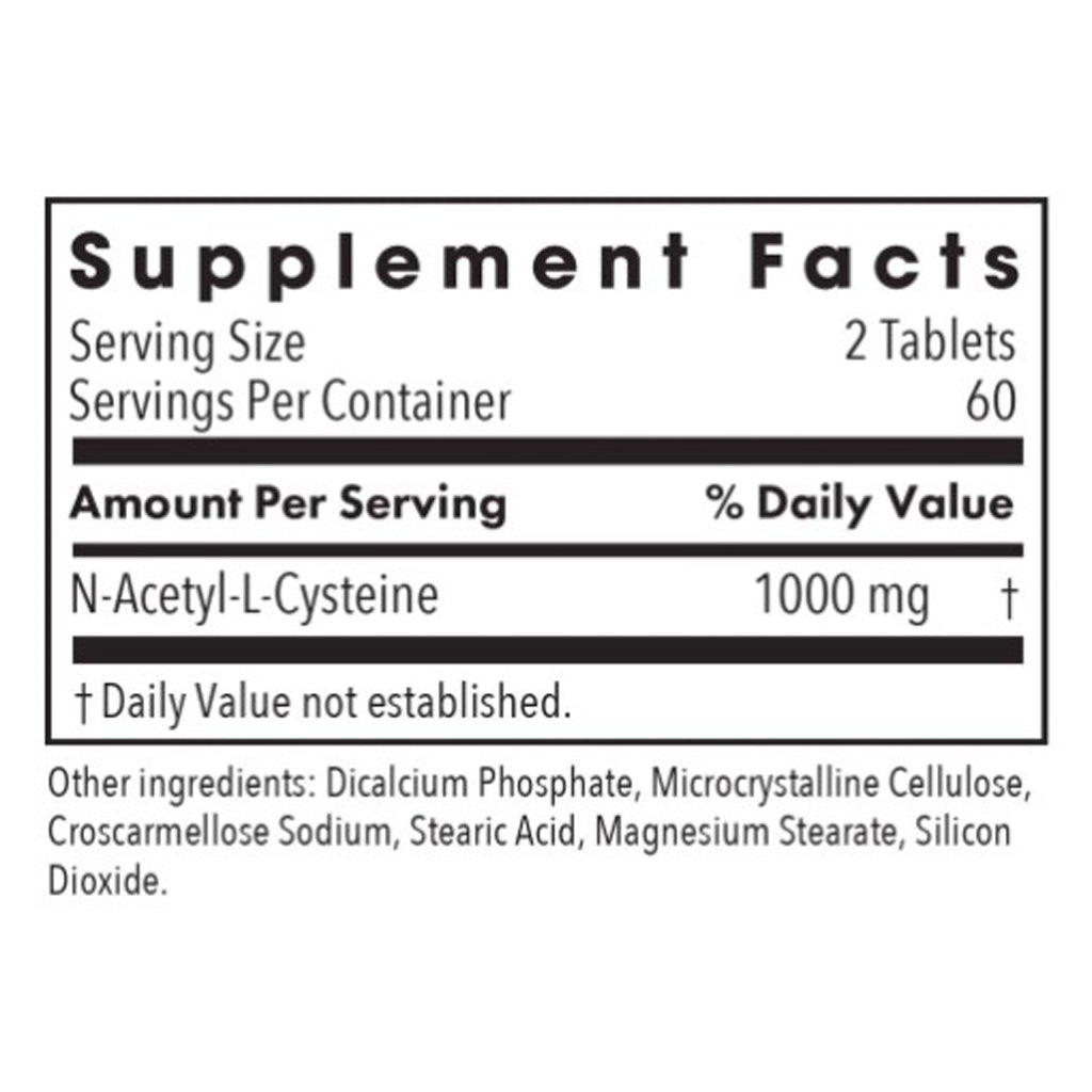 Allergy Research Group NAC N-Acetyl-L-Cysteine 120T