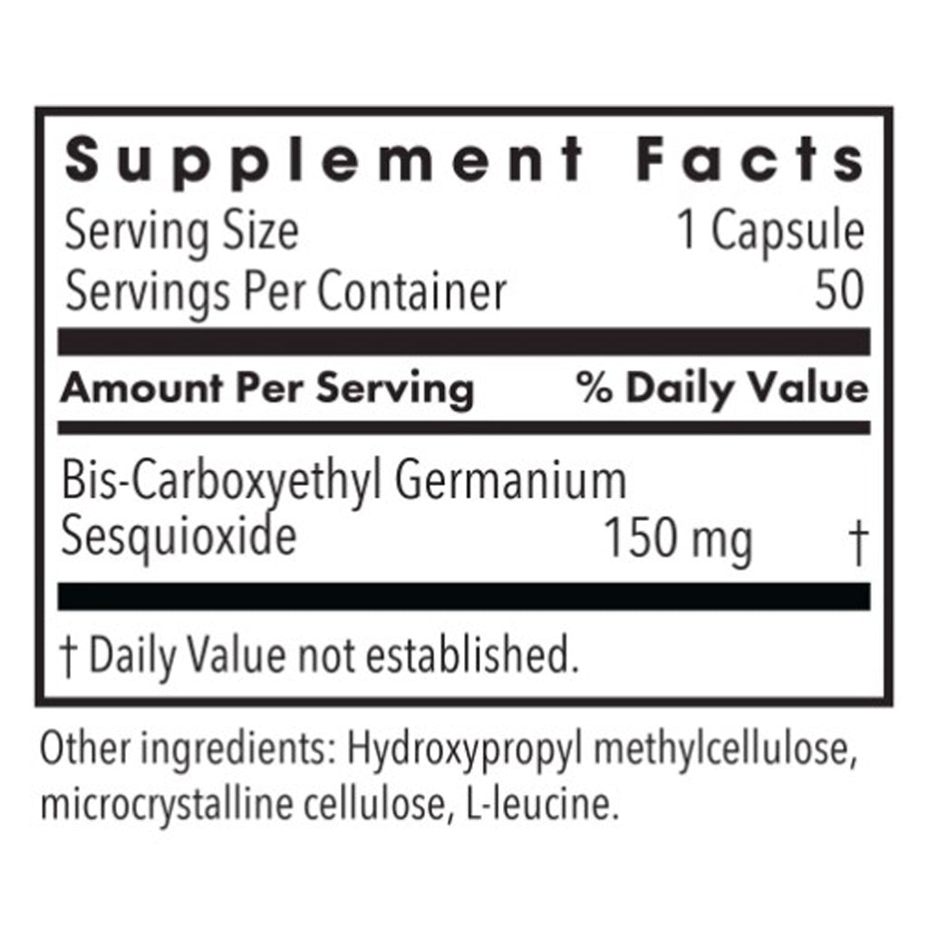 Allergy Research Group Organo-Germanium Ge-132 50vc
