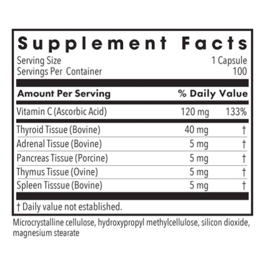 Allergy Research Group TG 100 Natural Glandulars 100vc