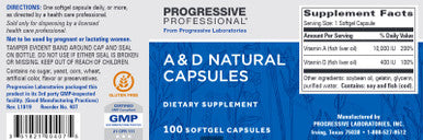 Progressive Labs A & D Natural 100sg