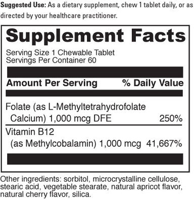 DaVinci Laboratories Active Folate B12 Chewable 60c