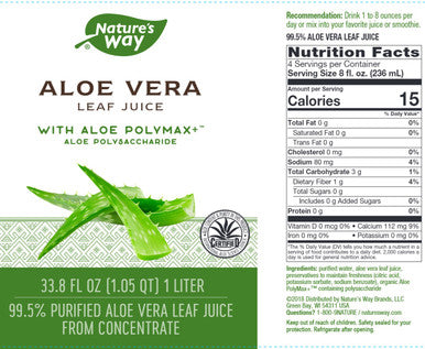 Natures Way Aloe Vera Leaf Juice 1 liter