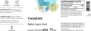 Thorne Alpha-Lipoic Acid 60c