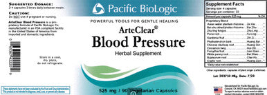 Pacific Biologics ArteClear Blood Pressure 90c