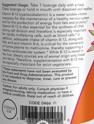 NOW B-12 1000mg 100 lozenges