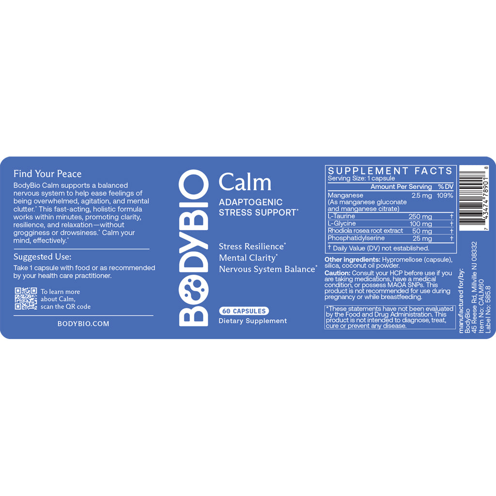 BodyBio Calm 60c