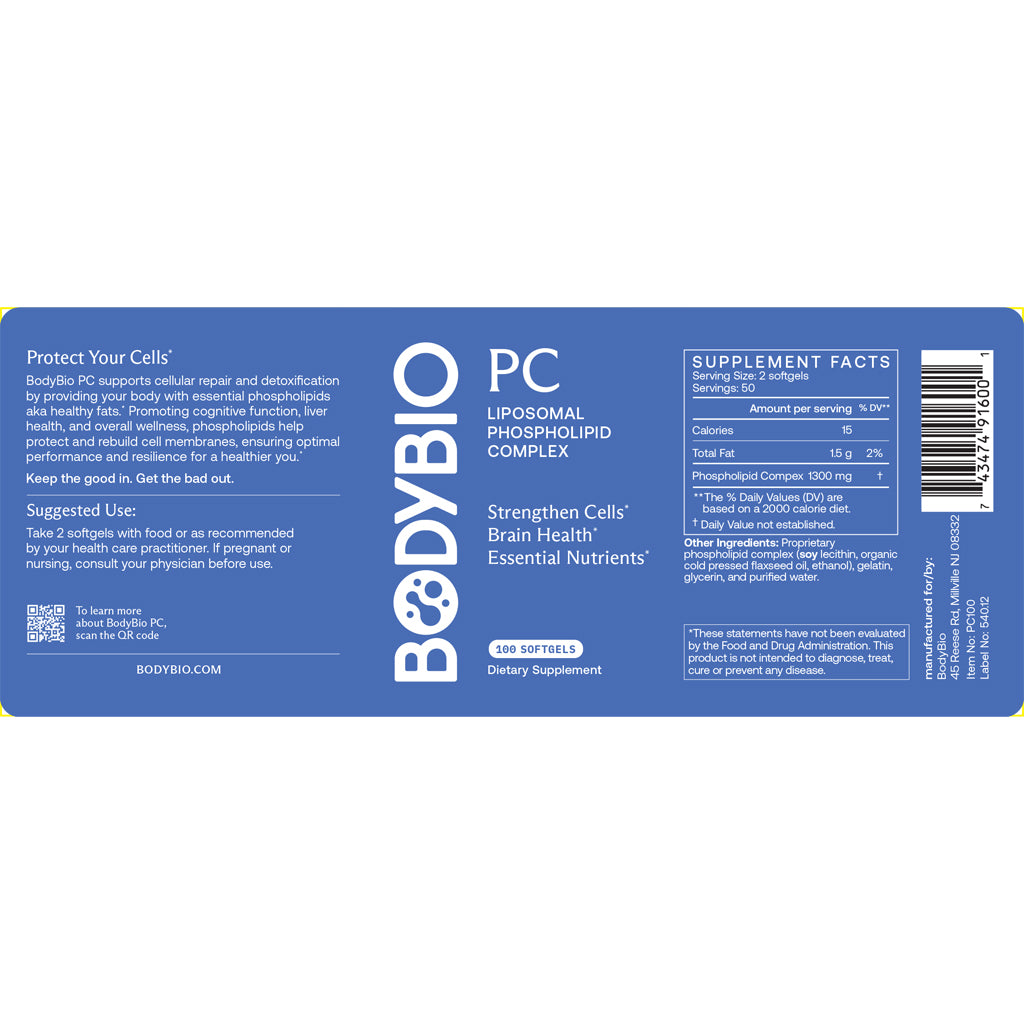 BodyBio PC (liposomal Phospholipid Complex) 100sg