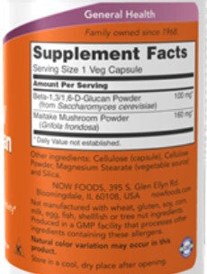 NOW Beta 1, 3/1, 6-D-Glucan 90vc