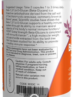 NOW Beta Glucans with ImmunEnhancer ES 60vc