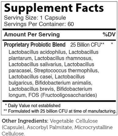 Advanced Nutrition by Zahler BioDophilus 25B 60c