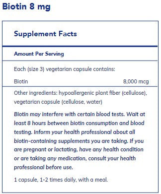 Pure Encapsulations Biotin 8mg 60c