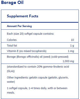 Pure Encapsulations Borage Oil 60sg