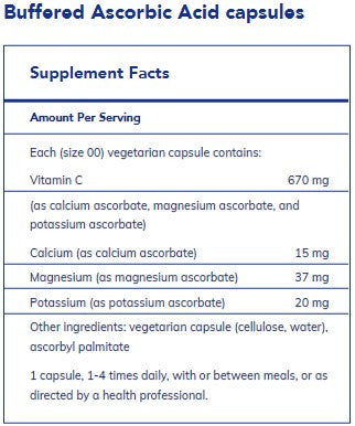 Pure Encapsulations Buffered Ascorbic Acid 90c