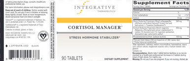 Integrative Therapeutics Cortisol Manager 90T
