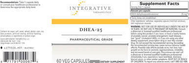 Integrative Therapeutics DHEA-25 60c