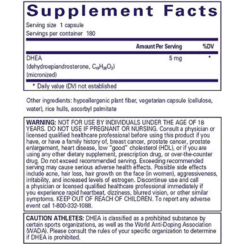 Pure Encapsulations DHEA 5mg 180c