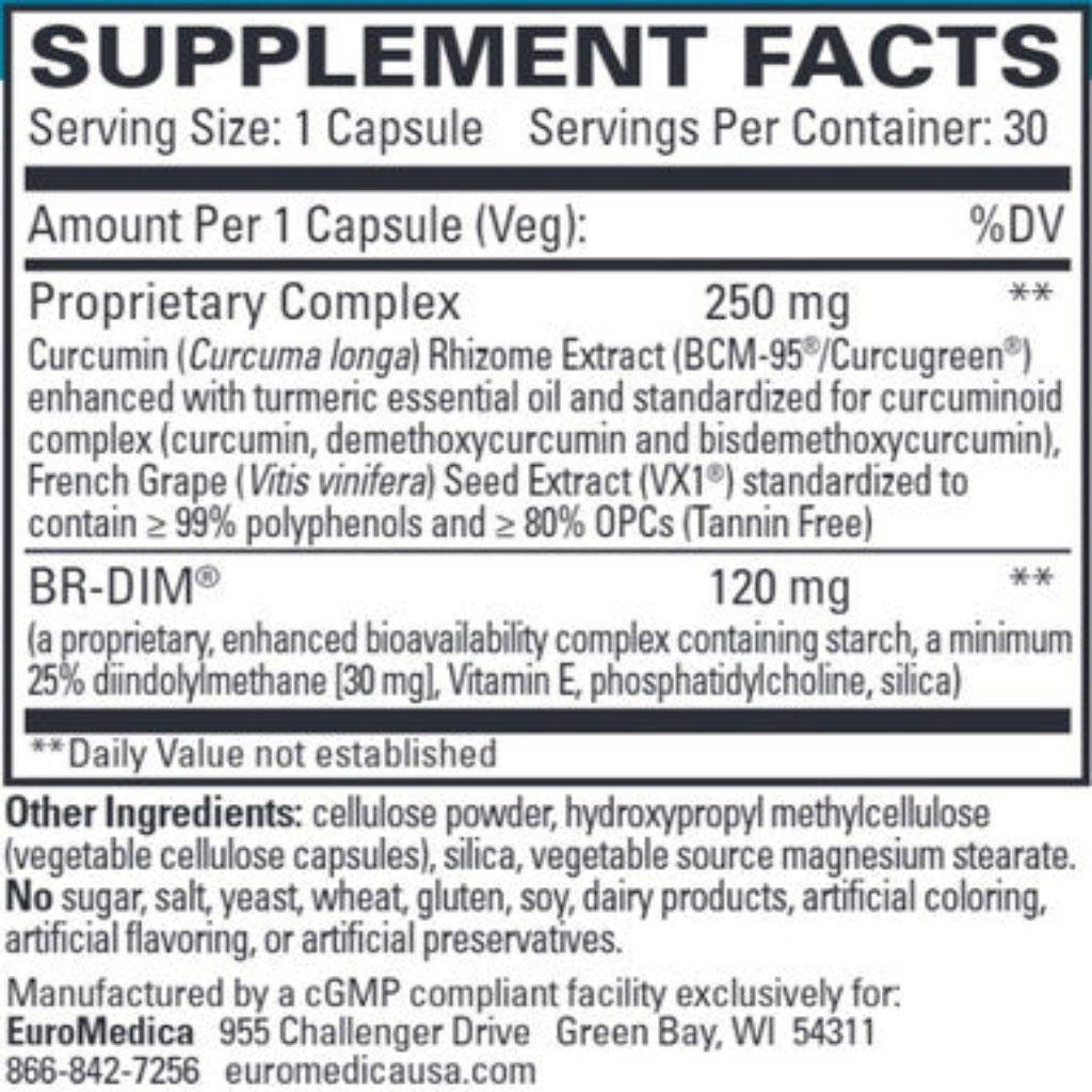EuroMedica DIM + Curcumin 30c