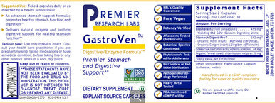 Premier Research Labs GastroVen 60 plant-source capsules