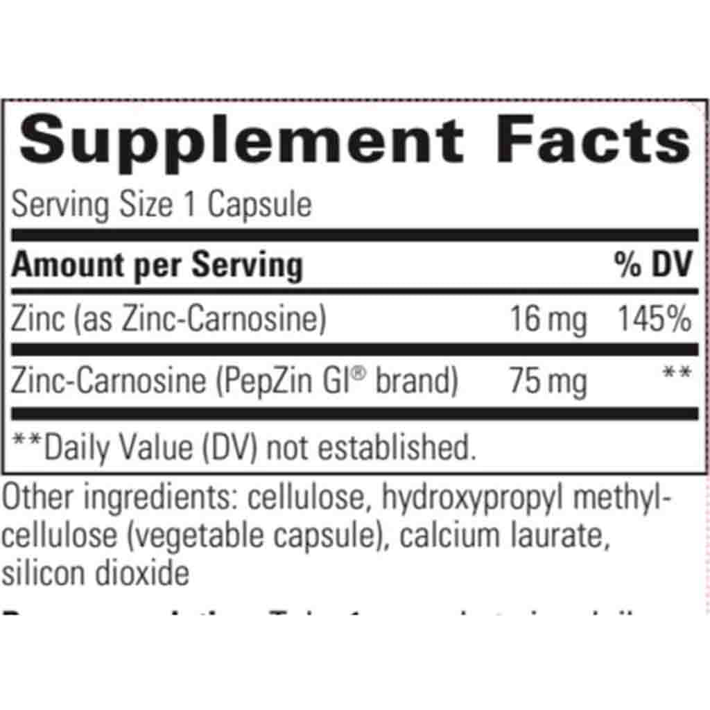 Integrative Therapeutics Zinc Carnosine 60 Capsules