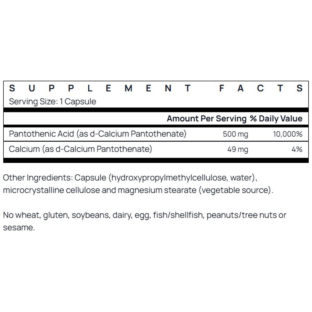 Jarrow Formulas Pantothenic Acid B5 100vc
