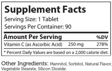 Advanced Nutrition by Zahler Junior C Orange 500 chewable tablets