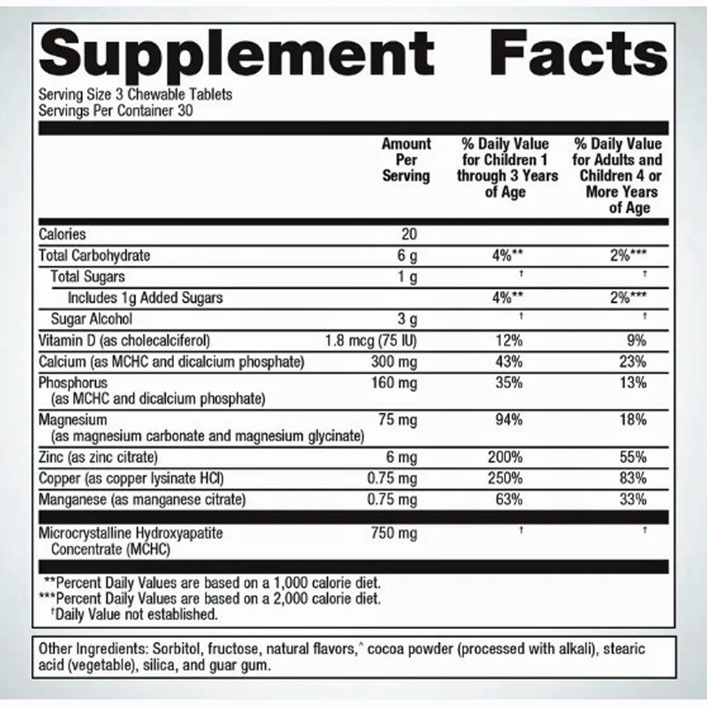 Metagenics Bone Builder Chewable Chocolate 90T