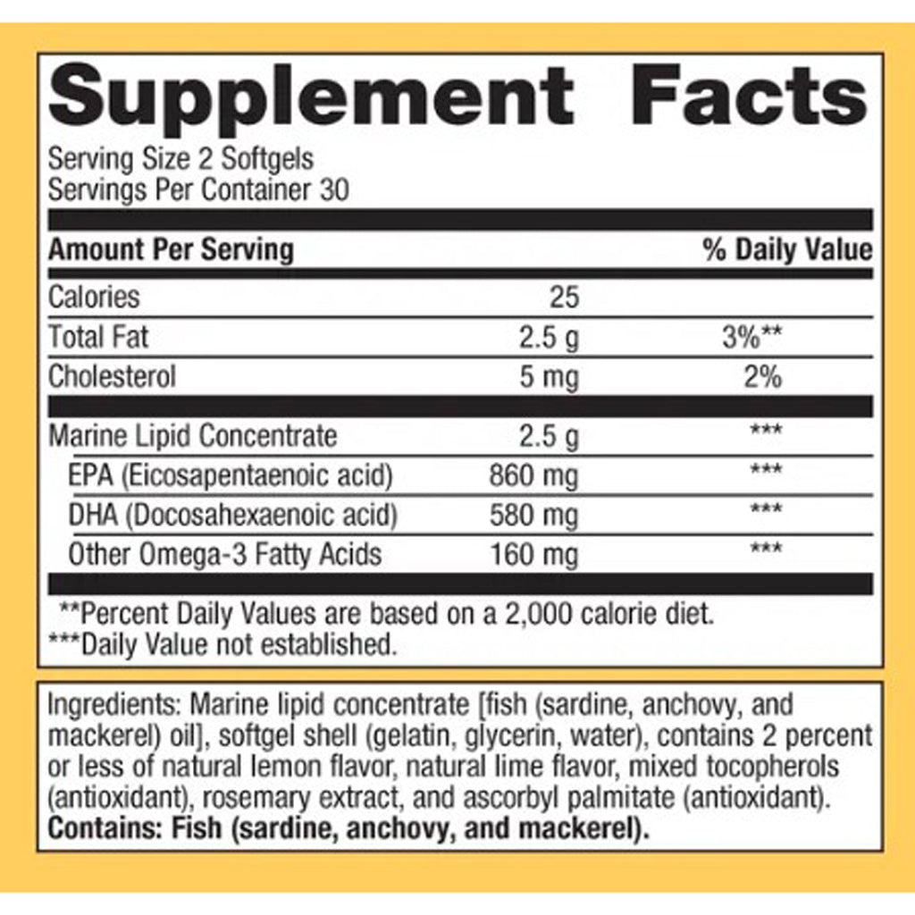 Metagenics OmegaGenics Fish Oil EPA-DHA 720 Lemon Lime 240sg