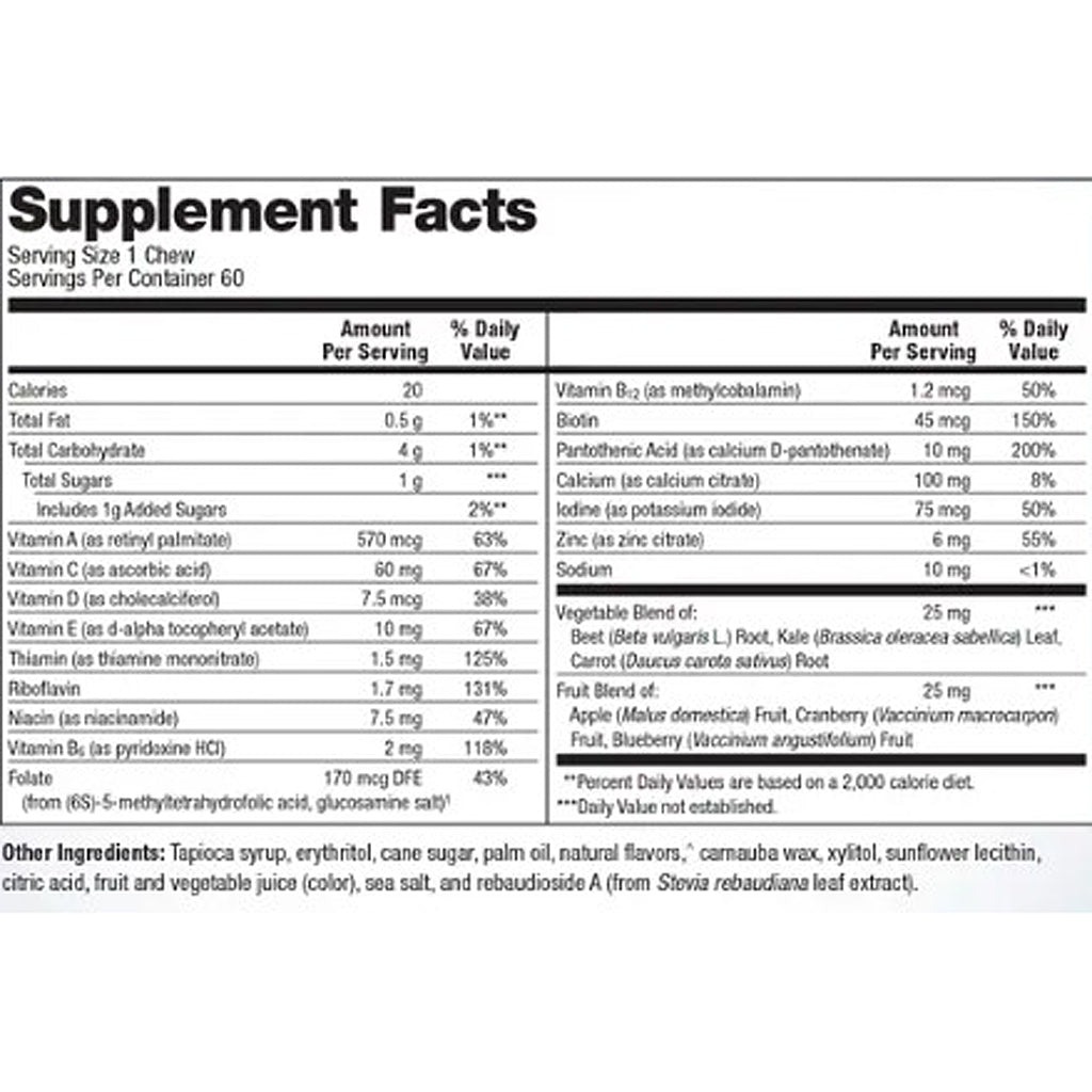 Metagenics MetaKids Multi Soft Chew grape flavor 60sc