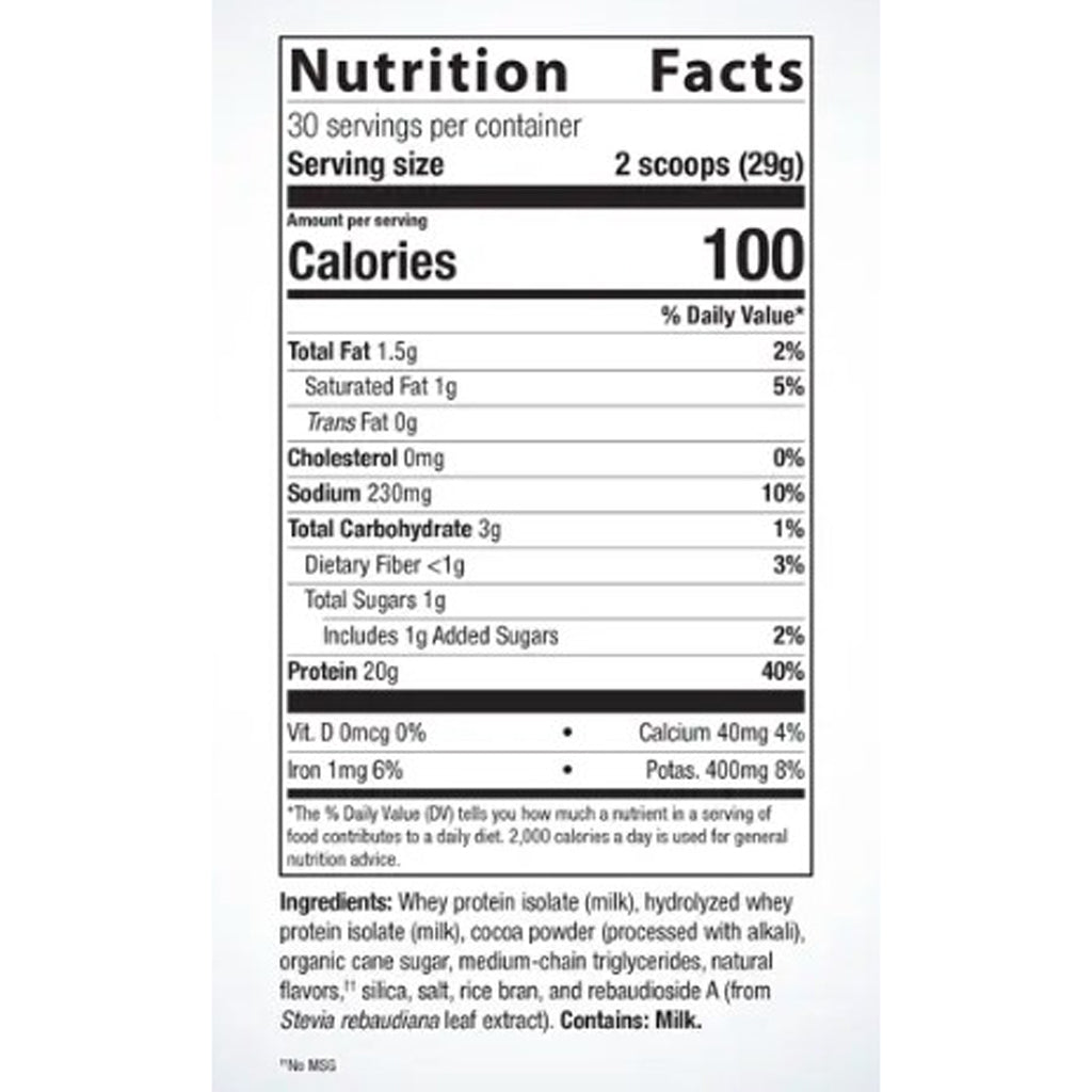 Metagenics Perfect Protein Whey Chocolate 1lb (870g) 30 servings