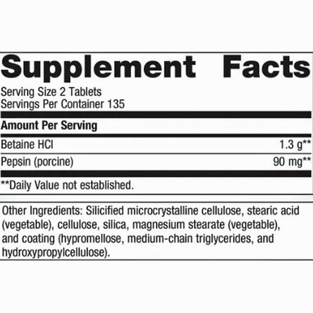 Metagenics SpectraZyme Betaine HCI+ Pepsin 270t
