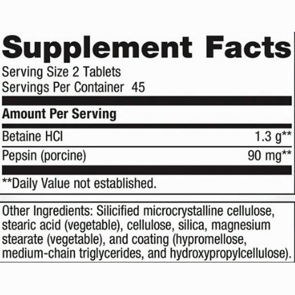 Metagenics Spectrazyme Betaine HCI+ Pepsin 90t