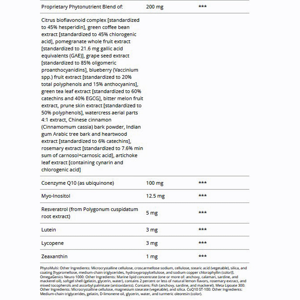 Metagenics Wellness Essentials Brain Health Daily Packs 30 packets