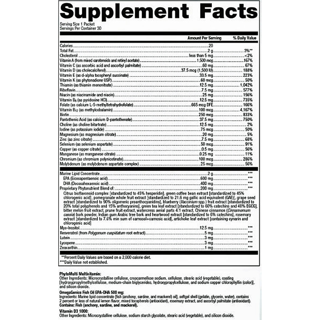 Metagenics Wellness Essentials Daily Packs 30