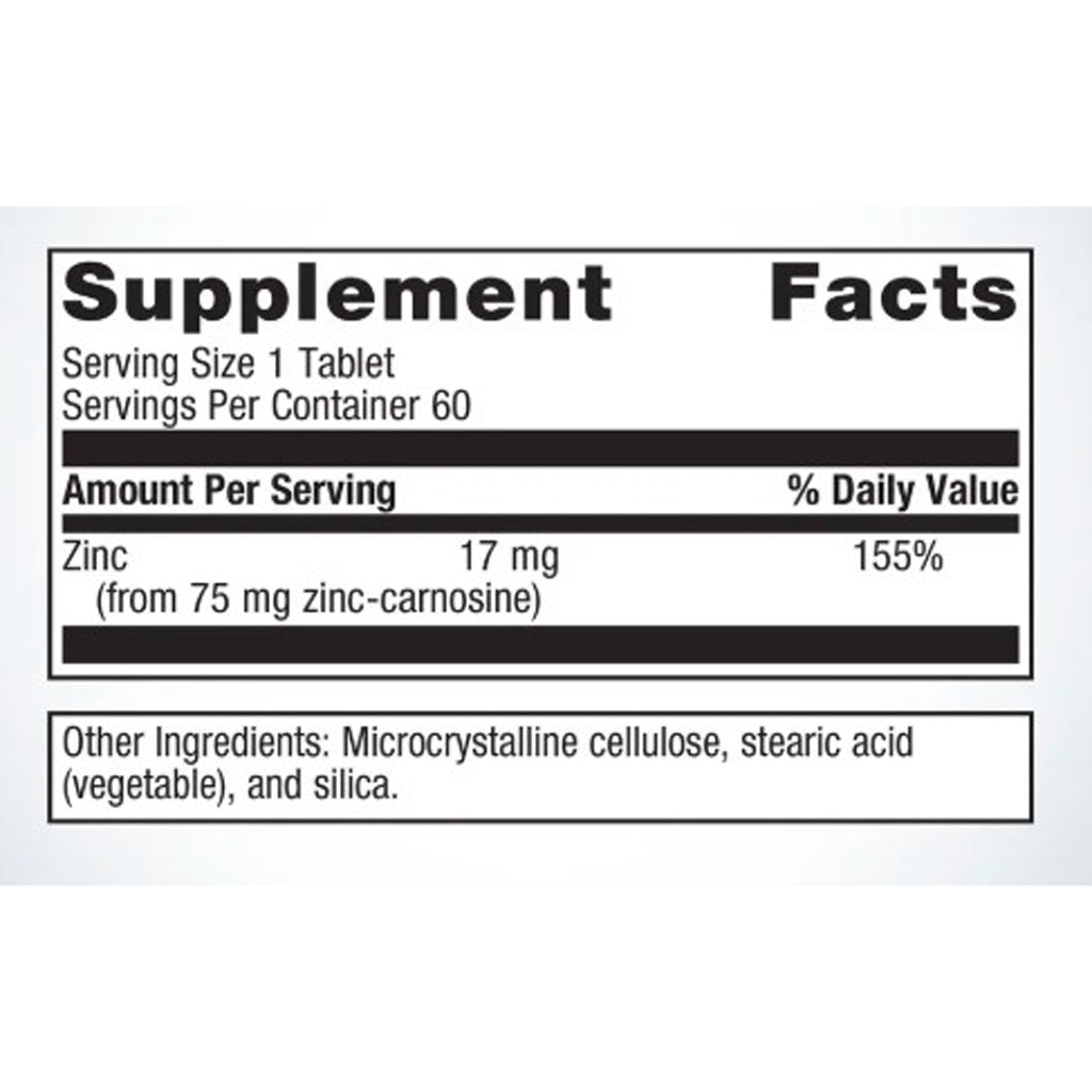 Metagenics Zinc Carnosine Complex 60 tabs