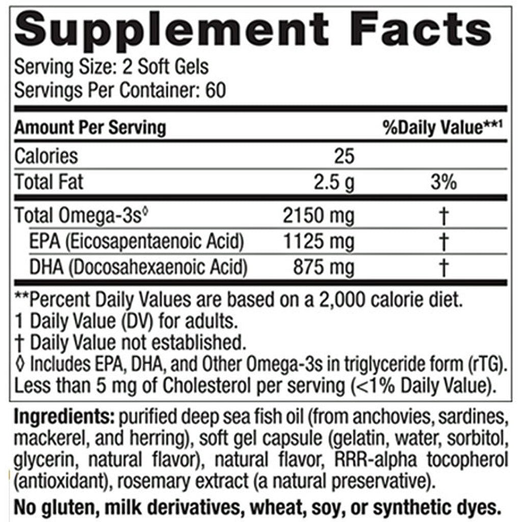 Nordic Naturals ProOmega 2000 Lemon 120sg