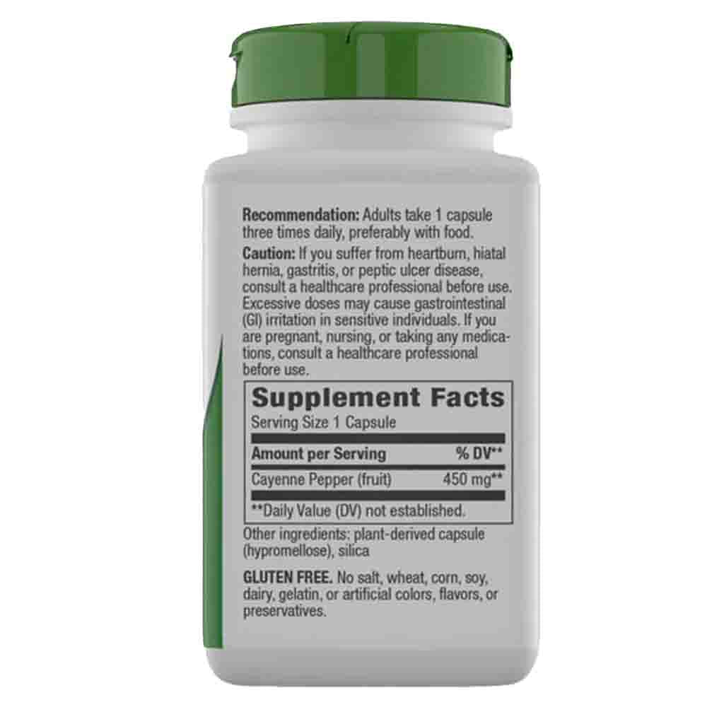Natures Way Cayenne Pepper 450mg 100c