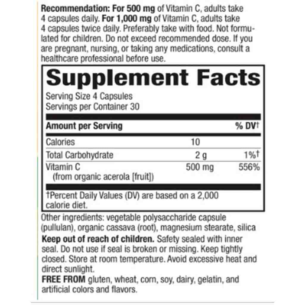 Natures Way Alive! Organic Vitamin C 120c