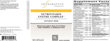 Integrative Therapeutics NutriVitamin Enzyme Complex without Iron 180c