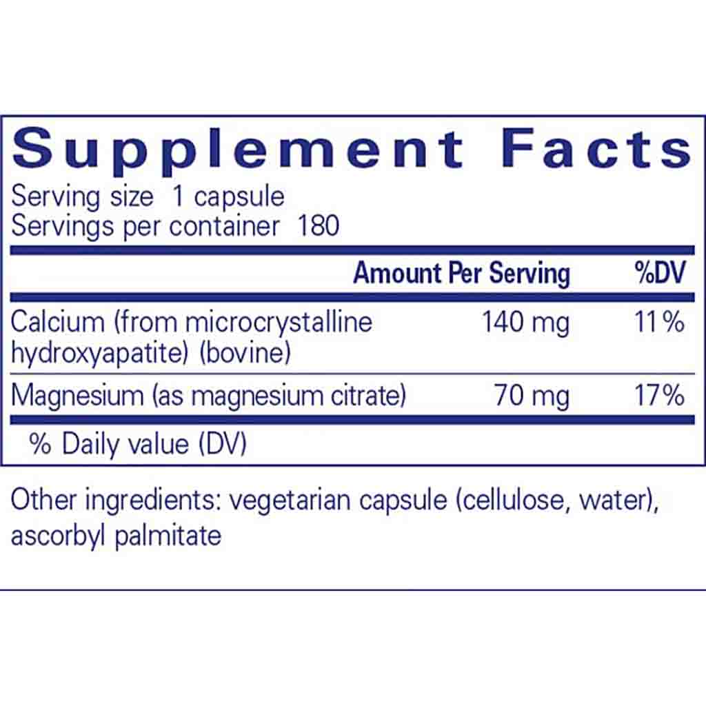 Pure Encapsulations Calcium (MCHA) with Magnesium 180c