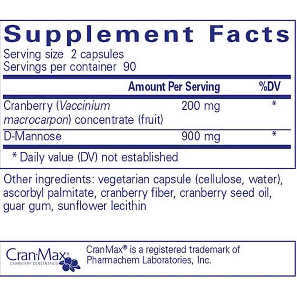 Pure Encapsulations Cranberry-D-Mannose 180c
