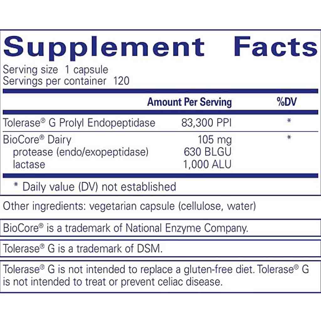 Pure Encapsulations Gluten/Dairy Digest 120c