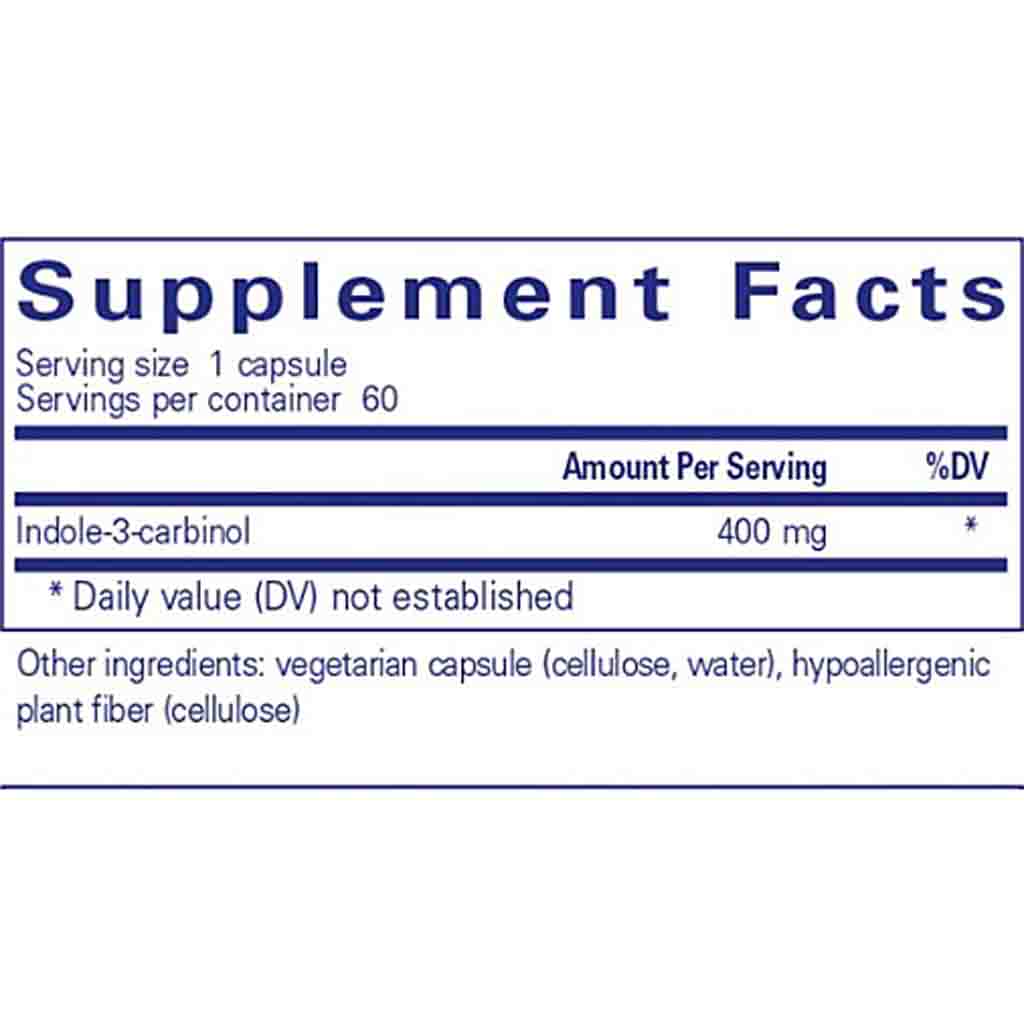 Pure Encapsulations Indole-3-Carbinol 400mg 60c