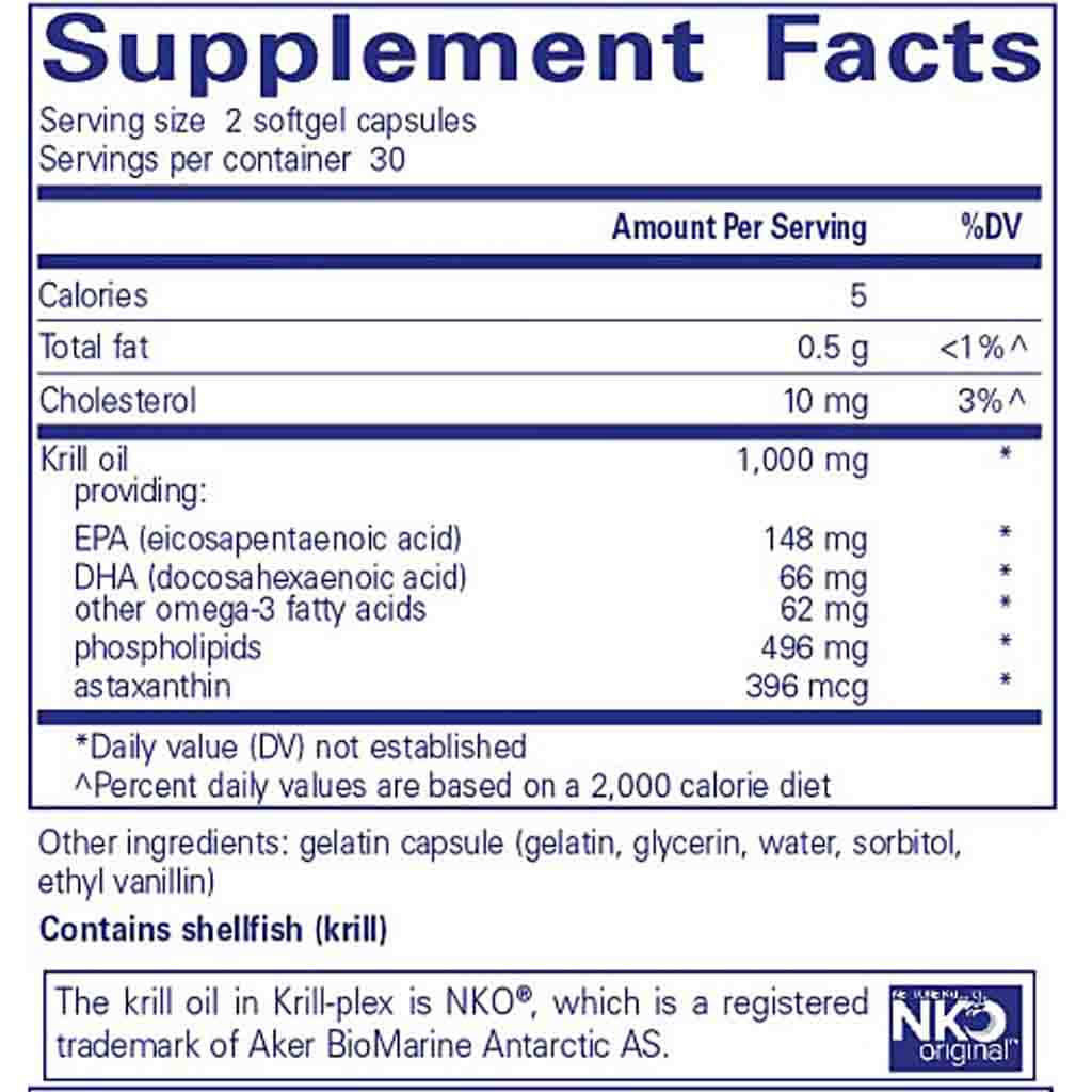 Pure Encapsulations Krill-plex 60sg