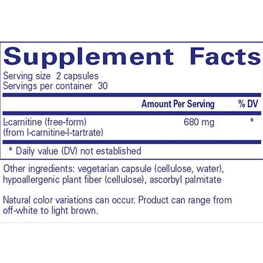 Pure Encapsulations L-Carnitine 60c