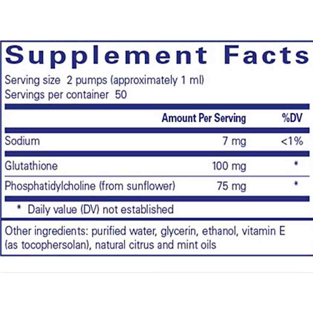 Pure Encapsulations Liposomal Glutathione Liquid 1.7 oz (50 ml)