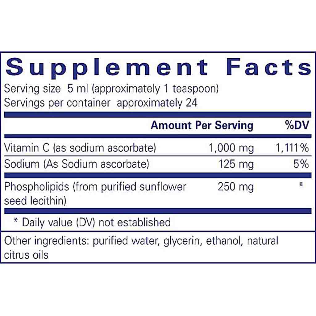 Pure Encapsulations Liposomal Vitamin C liquid 4 oz.