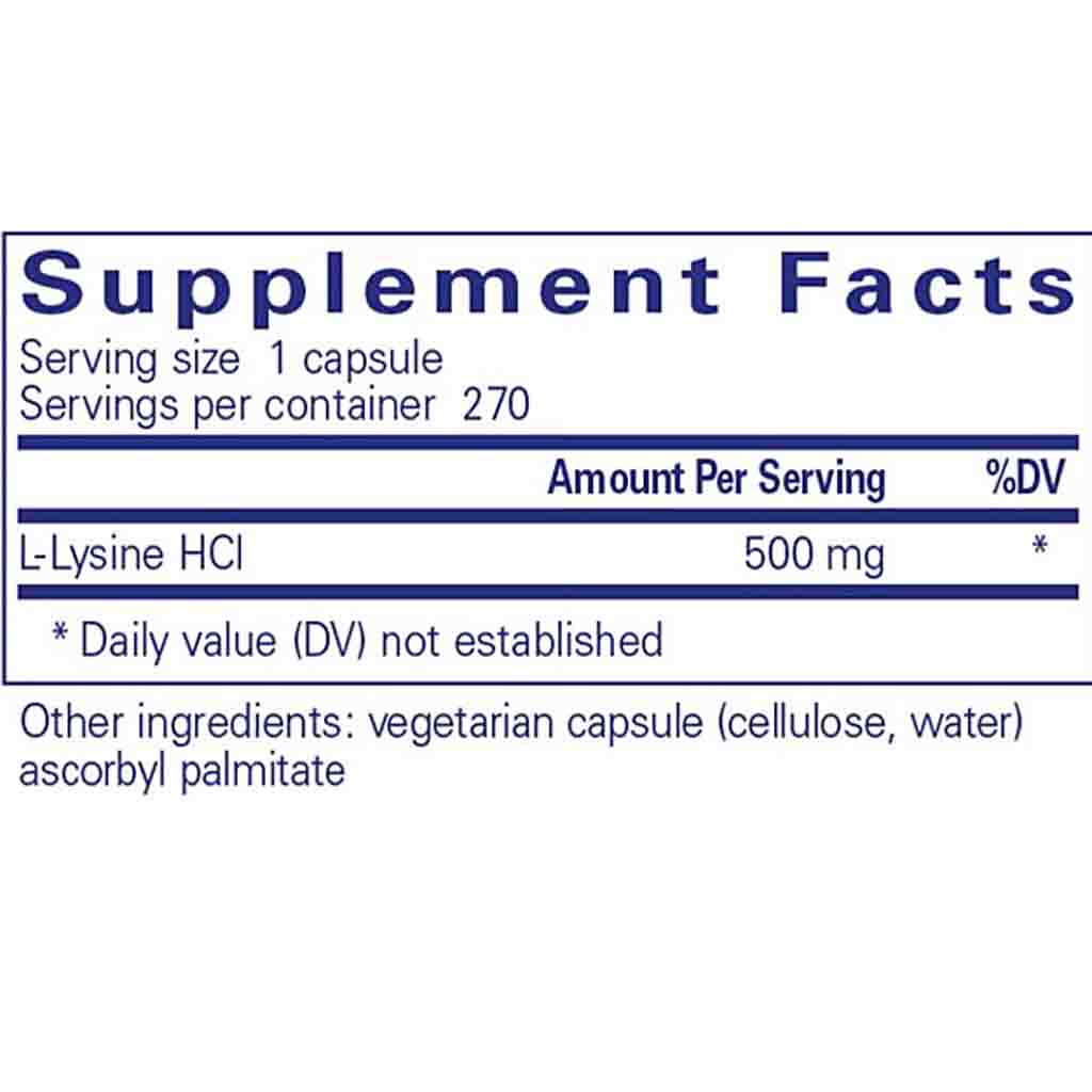Pure Encapsulations L-Lysine 270c